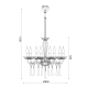 ^PENDANT 8XE14 CLEAR CRYSTAL + CHROME METAL Ö60×Ç181CM VIOLET BLK80288PCC ^PENDANT 8XE14 CLEAR CRYSTAL + CHROME METAL Ö60×Ç181CM VIOLET BLK80288PCC