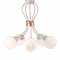 CEILING 5XE27 METAL PATINΑ WHITE GOLD+OPAL GLASS Φ48,5ΧΗ53CM FOYER DL11695C