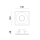 ^ROUND GYPSUM TRIMLESS SPOT LUMINAIRE REMY GU10 G90031C