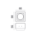 ^SQUARE GYPSUM TRIMLESS SPOT LUMINAIRE JOSIE GU10 G90281C