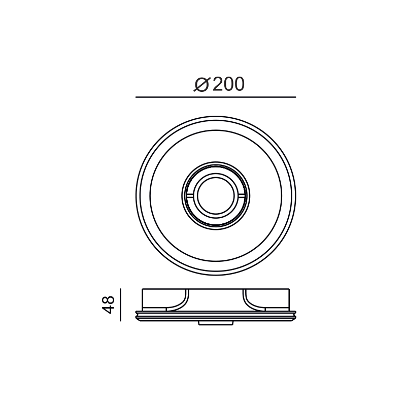 ^ROUND MOVABLE GYPSUM TRIMLESS SPOT LUMINAIRE CARLY GU10 G90401C