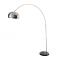 FLOOR LUMINAIRE BLACK MARBLE & CHROME SHADE 1 X E27 MATILDA MF7026R1B