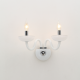 ^WALL MOUNTED LUMINAIR 2XE14 WHITE CRYSTAL + CHROME METAL 40X30CM LUNARIA BLK82182WWC