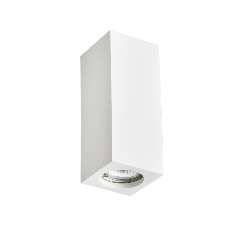 ^SQUARE GYPSUM CEILING LUMINAIRE RUTH GU10 70x70x170 G95201C
