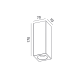 ^SQUARE GYPSUM CEILING LUMINAIRE RUTH GU10 70x70x170 G95201C