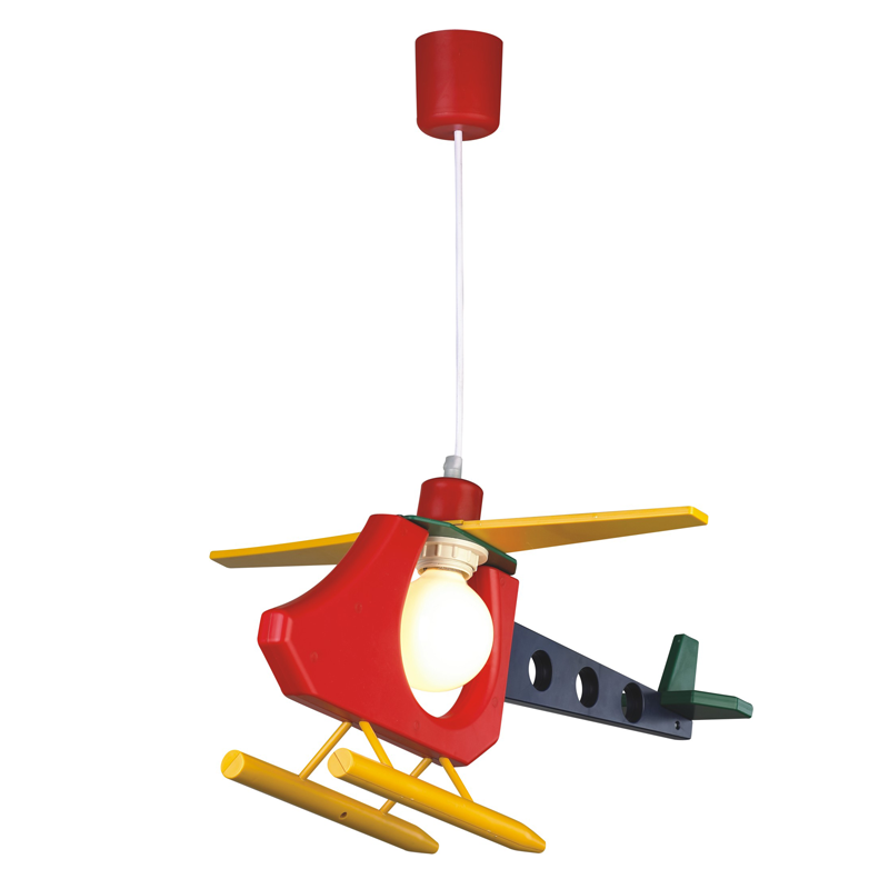 KIDS PENDANT1Χ40W E27 HELICOPTER HEROES MD20061