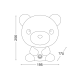 KIDS TABLE LIGHT 1XE14 WHITE BEAR 20Χ17ΧΗ26CM FRIENDS MT120961W