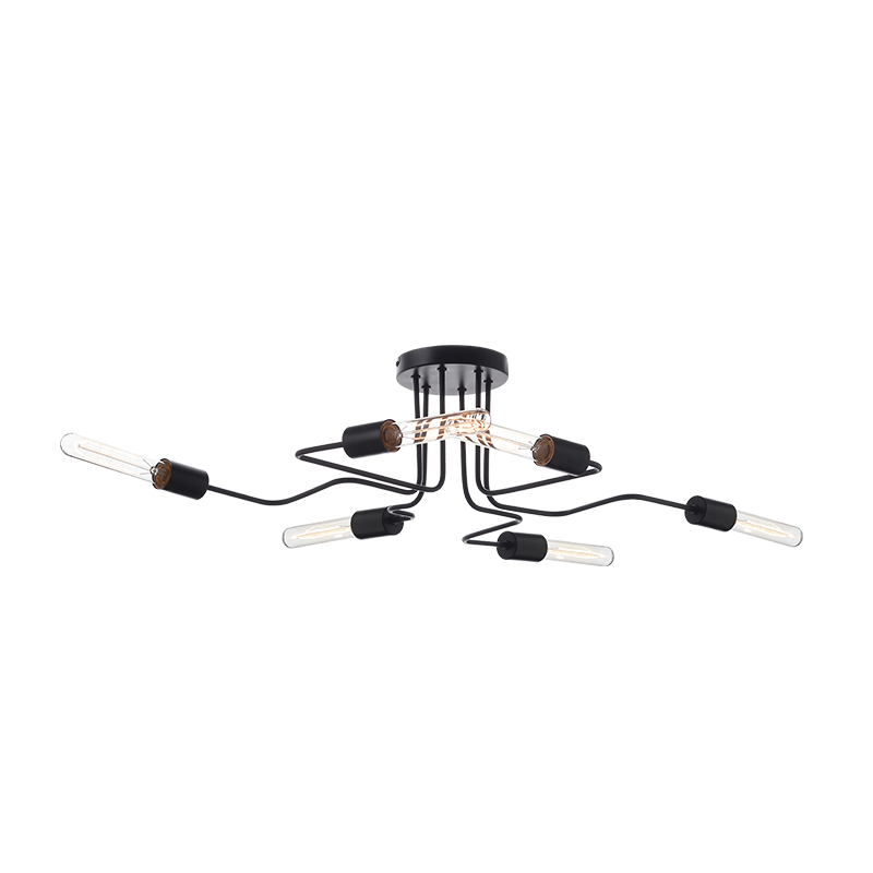 CEILING LUMINAIRE 6XE27 METALLIC BLACK MAT 73X50XH21CM COBRA TNK933846CBK