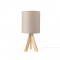 ^TABLE LIGHTING 1ΧΕ14 WOOD+PAL BROWN SHADE Φ18XH40CM PICCOLO TF176721TLB