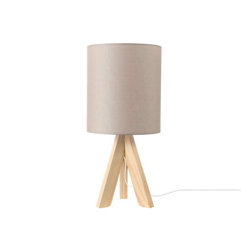 ^TABLE LIGHTING 1ΧΕ14 WOOD+PAL BROWN SHADE Φ18XH40CM PICCOLO TF176721TLB