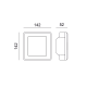 ^SQUARE GYPSUM TRIMLESS SPOT LUMINAIRE MOLLY GU10 WITHOUT REFLECTOR G90461C