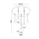KIDS PENDANT 3XE27 MULTICOLOR Φ30ΧΗ60CM BUBBLES MD90523
