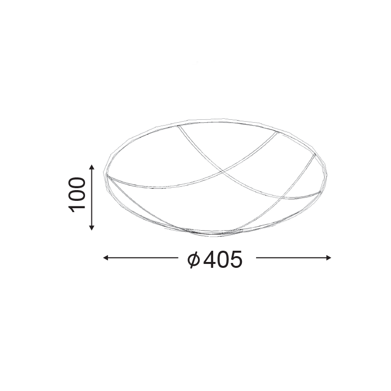 CEILING METALIC BLACK-GOLD D40CM 3XE27 MINOS DLA7193