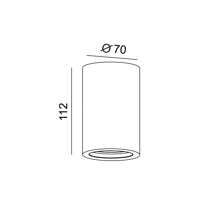 ^ROUND GYPSUM CEILING LUMINAIRE RUTH GU10 Φ70x112 G95211C