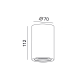 ^ROUND GYPSUM CEILING LUMINAIRE RUTH GU10 Φ70x112 G95211C