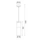 ^ PENDANT L/F 1ΧΕ27 CHROME GLASS + METAL Φ10ΧΗ120CM DEJAVU V371971PCH