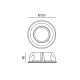 ^ROUND GYPSUM TRIMLESS SPOT LUMINAIRE ABBY AR111 GU10 G90151C