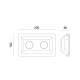 ^GYPSUM TRIMLESS DOUBLE SPOT LUMINAIRE RYAN GU10 G90102C
