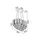^PENDANT LUMINAIRE 4XE14 CRYSTAL + GOLD METALLIC 50X30XH100CM EMPIRE EG6174P50CG