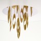 ^PENDANT LUMINAIRE 5XE14 CASCADA GOLD METALLIC + WHITE FABRIC D60XH100CM EG4205PCG