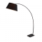 FLOOR LAMP BLACK MARBLE BASE & FABRIC SHADE 1XE27 LENNON MF11185BK