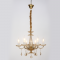 ^PENDANT 6XE14 CHAMPAGE GOLD CRYSTAL + GOLD METAL Φ53×Η173CM LOMPELIA BLK80386PCMG