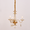 ^PENDANT 3XE14 CHAMPAGE GOLD CRYSTAL + GOLD METAL Φ49×Η173CM LOMPELIA BLK80383PCMG