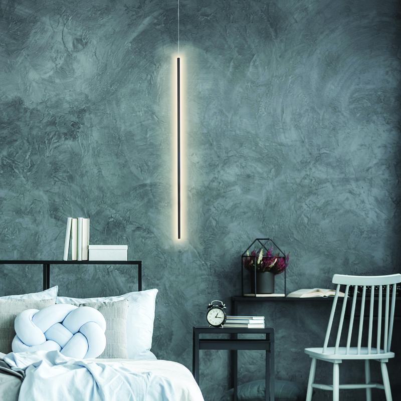 ^PENDANT LAMP LED 18W DIM TOUCH 3000K 920LM AVENUE BLACK METAL IP20 D8XD1,8XH250CM ZM16LEDP100BK
