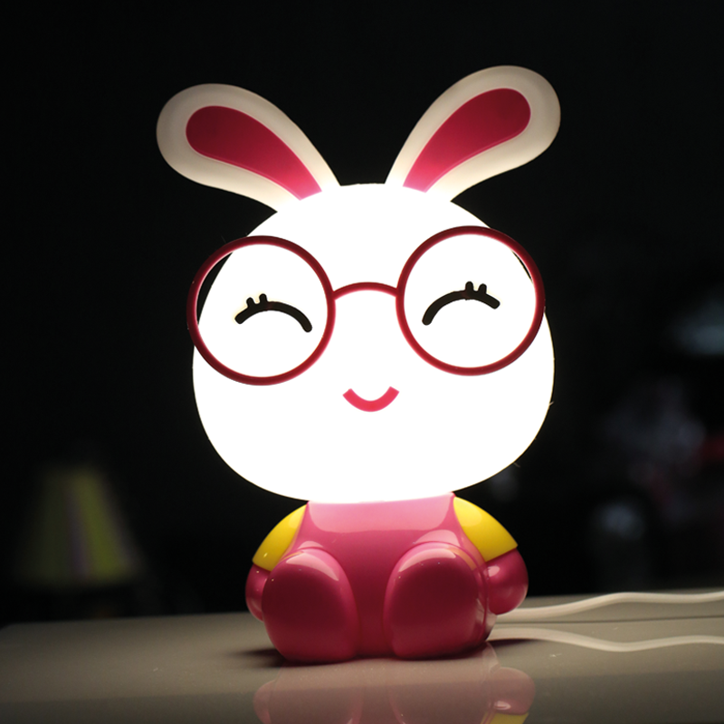 KIDS TABLE LIGHT 1XE14 BUNNY PINK 22Χ16ΧΗ32CM FRIENDS MT150331P