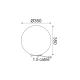 ^FLOOR L/F 1ΧΕ27 WHITE GLASS+PLASTIC Φ35ΧΗ35CM LUNA V2010351TW