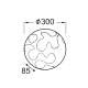 CEILING LAMP D30 GLASS PUZZLE XD05300