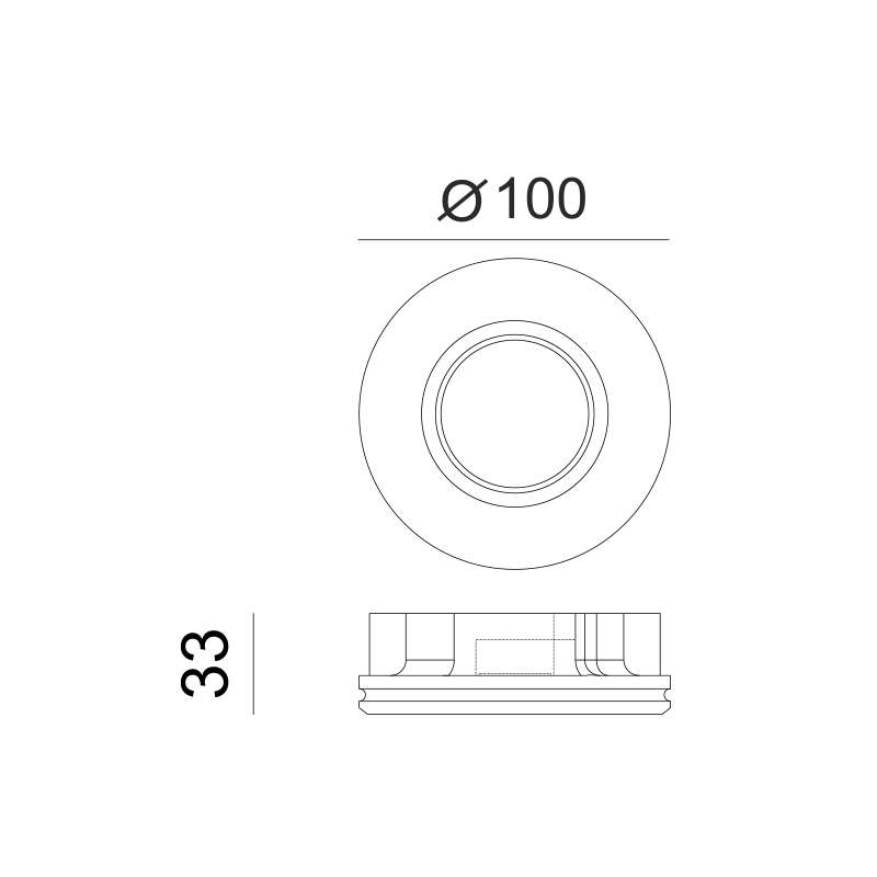 ^ROUND GYPSUM TRIMLESS SPOT LUMINAIRE ERIN GU10 G90051C