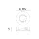 ^ROUND GYPSUM TRIMLESS SPOT LUMINAIRE ERIN GU10 G90051C