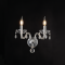 ^ PHASING OUT WALL LUMINAIR 2XE14 CLEAR CRYSTAL + CHROME METAL 38X31CM TULIA BLK82042WCC