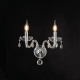 ^ PHASING OUT WALL LUMINAIR 2XE14 CLEAR CRYSTAL + CHROME METAL 38X31CM TULIA BLK82042WCC