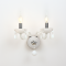 ^ PHASING OUT WALL MOUNTED LUMINAIR 2XE14 WHITE CRYSTAL + CHROME METAL 38X31CM TULIA BLK82042WWC