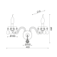 ^ PHASING OUT WALL MOUNTED LUMINAIR 2XE14 WHITE CRYSTAL + CHROME METAL 38X31CM TULIA BLK82042WWC