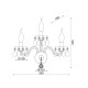 ^ PHASING OUT WALL LUMINAIR 3XE14 CLEAR CRYSTAL + CHROME METAL 38X40CM TULIA BLK82043WCC