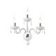 ^ PHASING OUT WALL MOUNTED LUMINAIR 3XE14 WHITE CRYSTAL + CHROME METAL 38X40CM TULIA BLK82043WWC