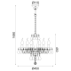 ^ PHASING OUT WALL MOUNTED LUMINAIR 6XE14 WHITE CRYSTAL + CHROME METAL Ö45×Ç168CM TULIA BLK82046PWC