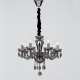 ^ PHASING OUT PENDANT LUMINAIR 8XE14 TINT CRYSTAL + CHROME METAL Φ49×Η168CM TULIA BLK82048PSGC