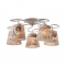 ^ PHASING OUT CEIL 5ΧΕ14 METAL METAL WHITE-GOLD+SHADE Φ58ΧΗ22CM LAVA EG165765CWW
