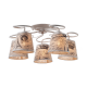 ^ PHASING OUT CEIL 5ΧΕ14 METAL METAL WHITE-GOLD+SHADE Φ58ΧΗ22CM LAVA EG165765CWW