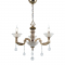 ^ PHASING OUT PENDANT 3ΧΕ14 METAL BRASS+CRYSTAL Φ62ΧΗ97CM ROMANOFF EG166493PBR