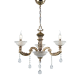 ^ PHASING OUT PENDANT 3ΧΕ14 METAL BRASS+CRYSTAL Φ62ΧΗ97CM ROMANOFF EG166493PBR ^ PHASING OUT PENDANT 3ΧΕ14 METAL BRASS+CRYSTAL Φ62ΧΗ97CM ROMANOFF EG166493PBR