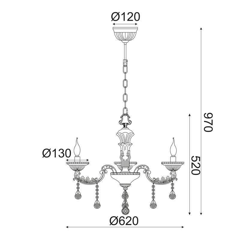 ^ PHASING OUT PENDANT 3ΧΕ14 METAL BRASS+CRYSTAL Φ62ΧΗ97CM ROMANOFF EG166493PBR ^ PHASING OUT PENDANT 3ΧΕ14 METAL BRASS+CRYSTAL Φ62ΧΗ97CM ROMANOFF EG166493PBR