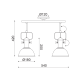 ^ PHASING OUT CEIL 2ΧΕ27 METALLIC RUST Φ18X54XH41cm RIVIERA EG167072CR