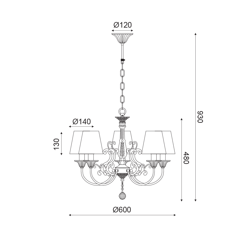 ^ PHASING OUT PENDANT 5ΧΕ14 METAL WHITE PURPLE+SHADE FEATHERS Φ60ΧΗ93CM ZIZEL EG169885PP