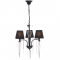 ^ PHASING OUT PENDANT 3ΧΕ14 METAL BLACK+SHADE+GLASS+ CHROME CHAIN Φ53ΧΗ102CM PALERMO EG170303PBCH