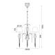 ^ PHASING OUT PENDANT 3ΧΕ14 METAL BLACK+SHADE+GLASS+ CHROME CHAIN Φ53ΧΗ102CM PALERMO EG170303PBCH
